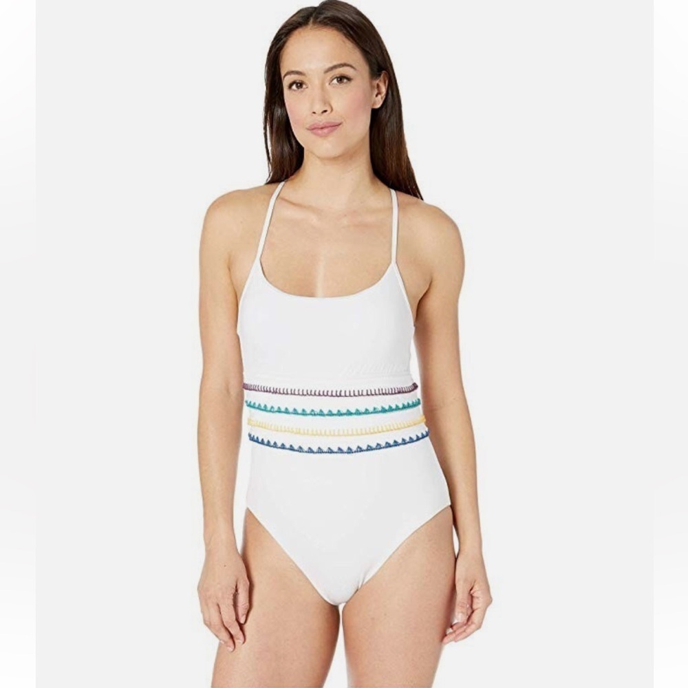 New Soluna summer solstice one piece white size large swimsuit bathing suit - Picture 1 of 5